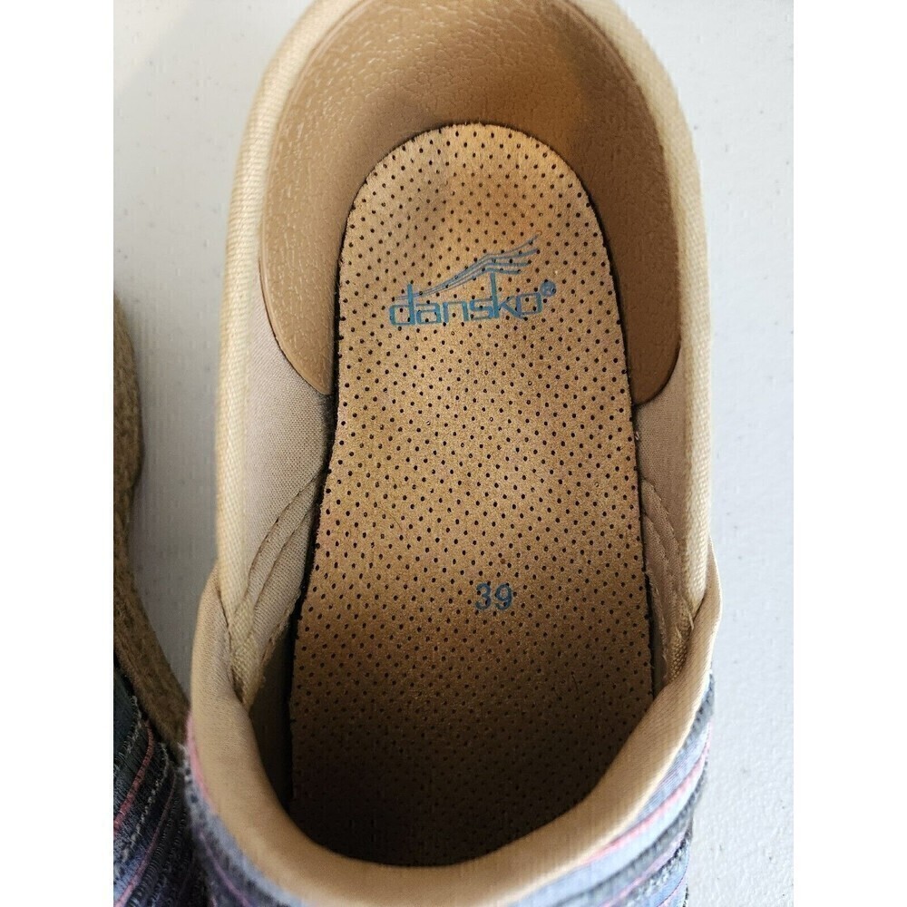 Dansko Woven Striped Clog Espadrille Colorful Sz 39 / US 8.5 - 9 per website - Picture 3 of 9
